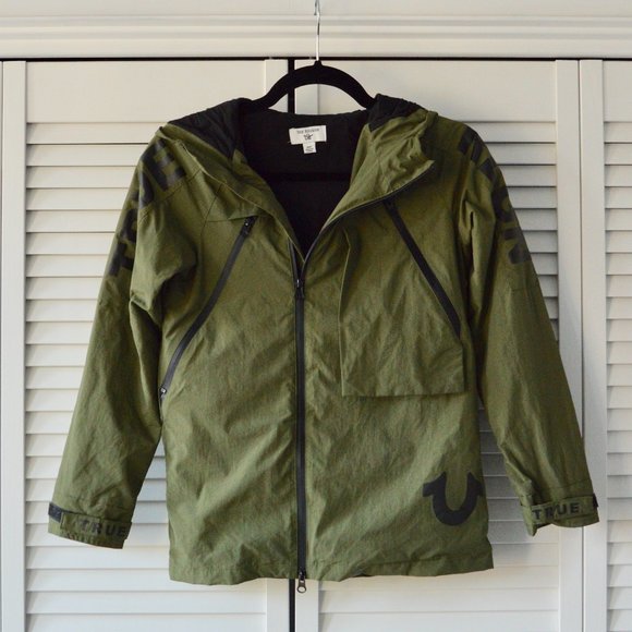 True Religion Small Water Resistant Green Jacket | Size Small - Picture 2 of 11